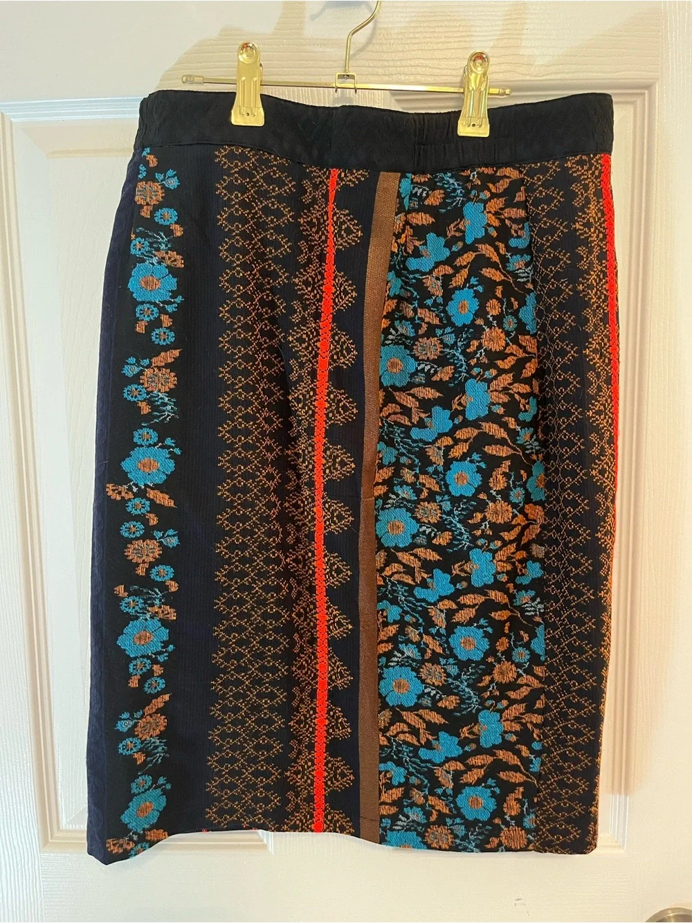 Dolan Left Coast Collection Boho Patchwork Button Front Skirt – XS